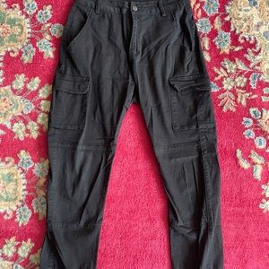Black High Waisted Cargo Pants